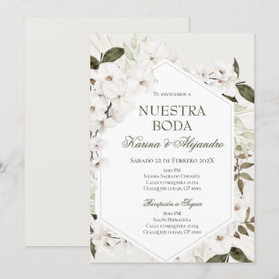 Invitación Boda floral de Boho español