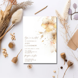 Invitación Boda floral de caída simple