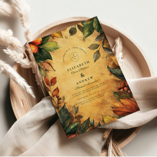 Invitación Boda Floral de calabaza