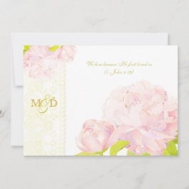 Invitación Boda floral de color de agua de primavera