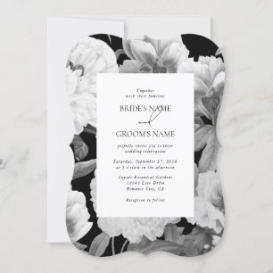 Invitación Boda Floral de color de agua para personas negras