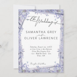 Invitación Boda floral de color de agua vintage