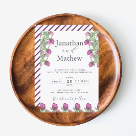 Invitación Boda floral de color de la jungla de verano