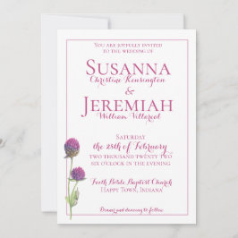 Invitación Boda Floral de color marrón rosa