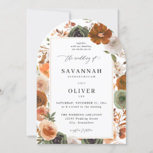 Invitación Boda floral de Cotta verde S2 VLN - Arco W