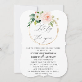 Invitación Boda floral de crema rosada intente de nuevo guard