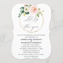 Invitación Boda floral de crema rosada intente de nuevo guard