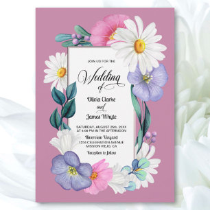 Invitación Boda Floral de Daisy Rosa
