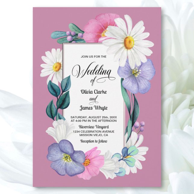 Invitación Boda Floral de Daisy Rosa (Subido por el creador)