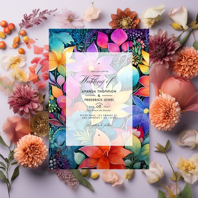 Invitación Boda floral de Fiesta floral mexicana (Fiesta Wedding)
