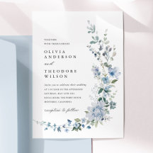 Boda Floral de Flor Silvestre Azul Polvoriento