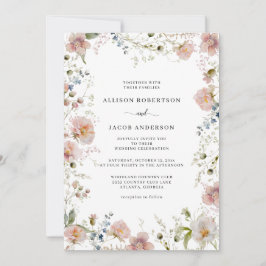 Invitación Boda Floral de flores silvestres
