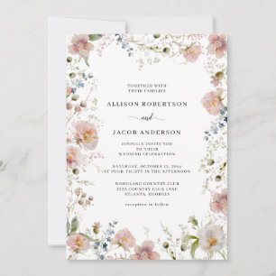 Invitación Boda Floral de flores silvestres