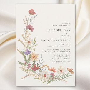 Invitación Boda Floral de flores silvestres