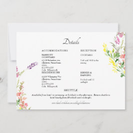 Invitación Boda floral de flores silvestres colorido