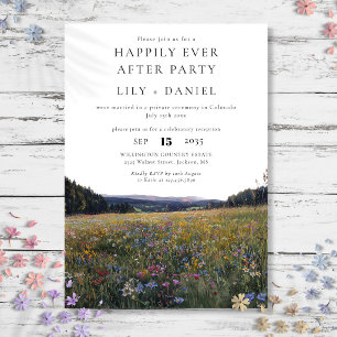 Invitación Boda Floral de Flores Silvestres Felices para Siem