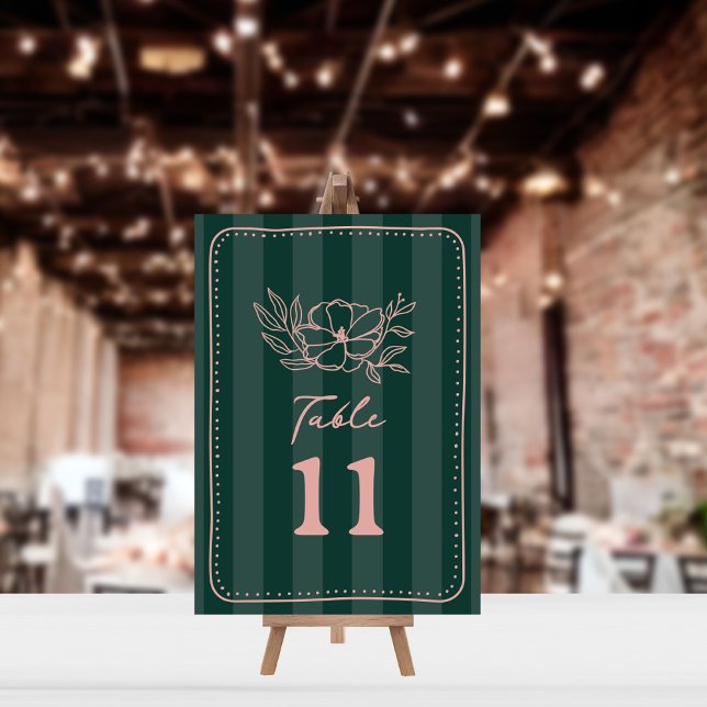 Invitación Boda Floral de franja verde (Subido por el creador)