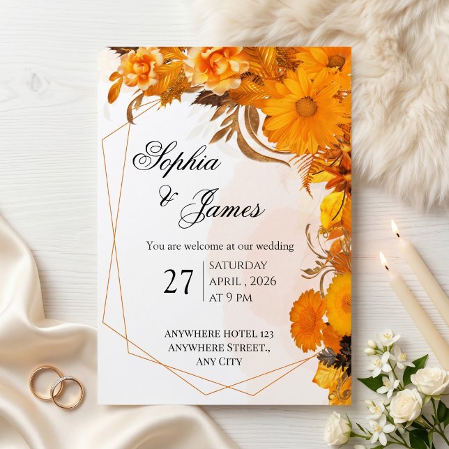 Invitación Boda Floral de Girasoles (Subido por el creador)
