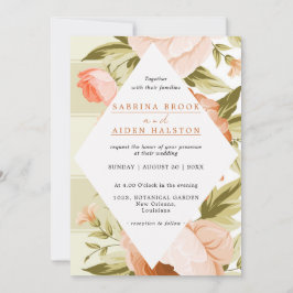 Invitación Boda floral de Hortensia Rosa florecida de Terraco