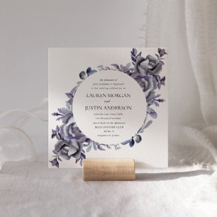 Invitación Boda Floral de Hydrangea Delicada en Invierno