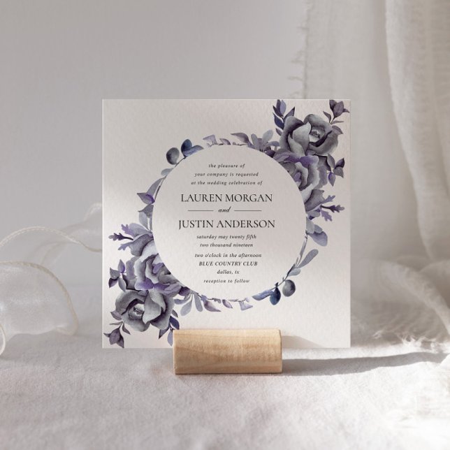 Invitación Boda Floral de Hydrangea Delicada en Invierno (Subido por el creador)