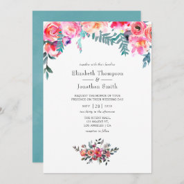 Invitación Boda floral de invierno