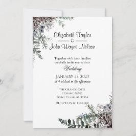 Invitación Boda floral de invierno