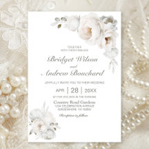 Boda Floral de invierno blanco