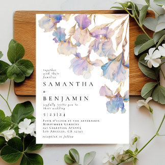 Invitación Boda floral de Iris elegante