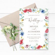 Boda floral de jardín boho de flor silvestre