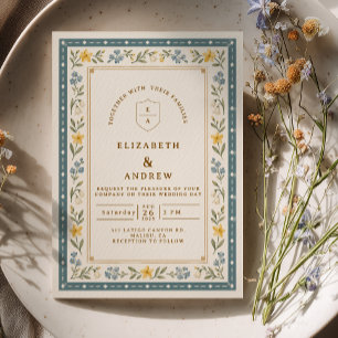 Invitación Boda floral de jardín de primavera