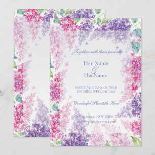 Invitación Boda floral de la flor de la laguna de primavera