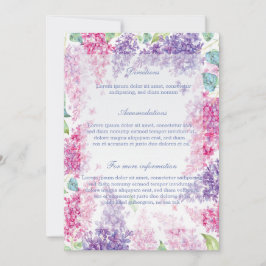 Invitación Boda floral de la flor de la laguna de primavera