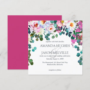 Invitación Boda floral de la florencia vibrante de primavera