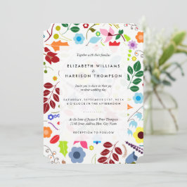 Invitación Boda floral de la Moda moderna del Boho