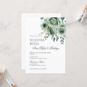 Invitación Boda floral de la vegetación española