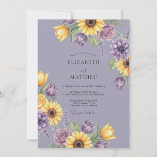 Invitación Boda Floral de Lavanda