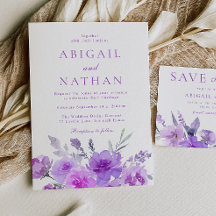 Boda floral de lavanda morada y espléndida