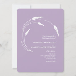 Invitación Boda floral de lavanda simple