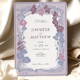 Invitación Boda floral de lavanda Twilight Mauve