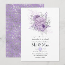 Boda floral de lavanda y plata
