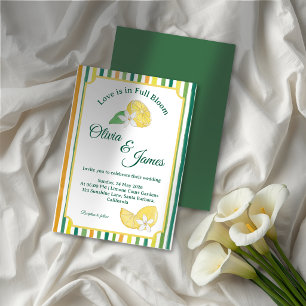 Invitación Boda floral de limón y lima chic