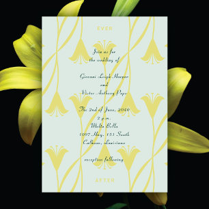 Invitación Boda Floral de Lirio de Color Personalizado Art No