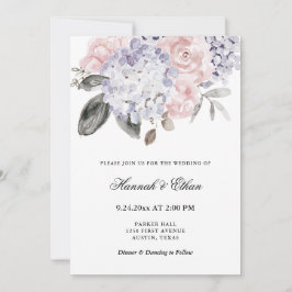 Invitación Boda floral de los Hydrangeas el | de la acuarela