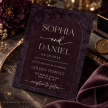Boda Floral de Lujo Plum Noir Malhumorado