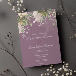 Invitación Boda floral de marfil rosa púrpura botánico<br><div class="desc">Invitación de bodas con flores de follaje follaje folclórico, marfil, verde y mauve. Esta moda de campo es ideal para cualquier chica elegante y sofisticado. Este diseño es ideal para un evento fiesta moderno y elegante. Personalizar este diseño con su propio mensaje e información personalizada. Todos los diseños están impresos....</div>