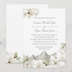 Invitación Boda floral de montaña