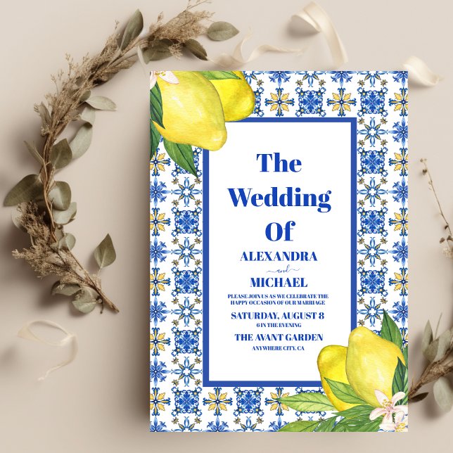 Invitación Boda floral de mosaico mexicano (Subido por el creador)