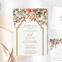 Boda Floral de Oro y Peach del Sur