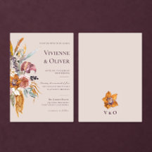 Boda floral de orquídeas contemporáneas